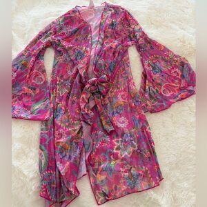 BECCA Vibrant Pink Floral Coverup